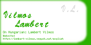 vilmos lambert business card